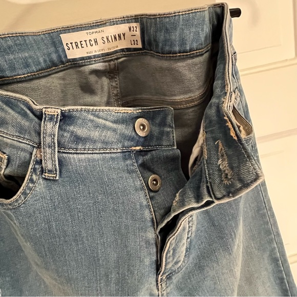 Topman Stretch Skinny blue jeans size 32 - Picture 4 of 6